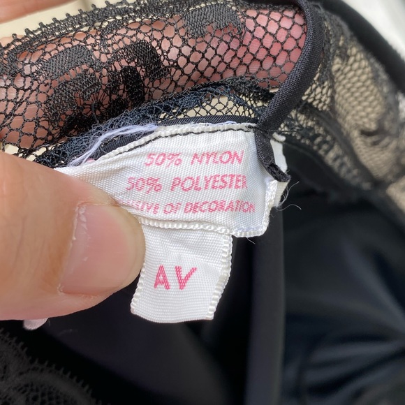Vintage 60s Iris Lingerie Black Lace Lingerie Slip - Picture 10 of 12